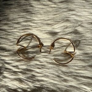 Baleen Pirouette Gold Hoop Earrings